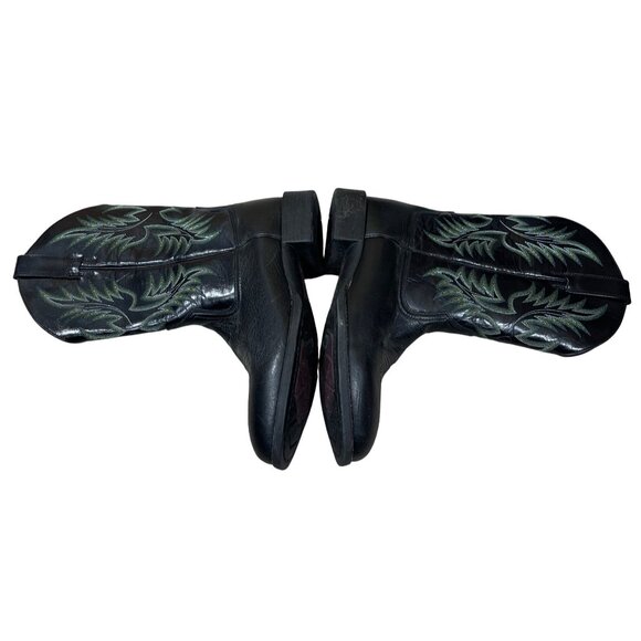 Ariat Stockman Cowboy Western Boots Size 9.5 D Leather Black - Picture 7 of 12